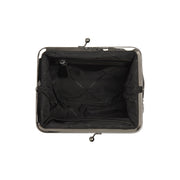 Solid Antique Brass Hardware &amp; Heavy-Duty Dual Zipper Detail on Andrade Full-Grain Leather Shoulder Bag 여성용