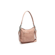 Caroline Full-Grain Leather Shoulder Bag 여성용 in Classic 100% Full-Grain Leather - Full Exterior Front Profile View | Buy Online