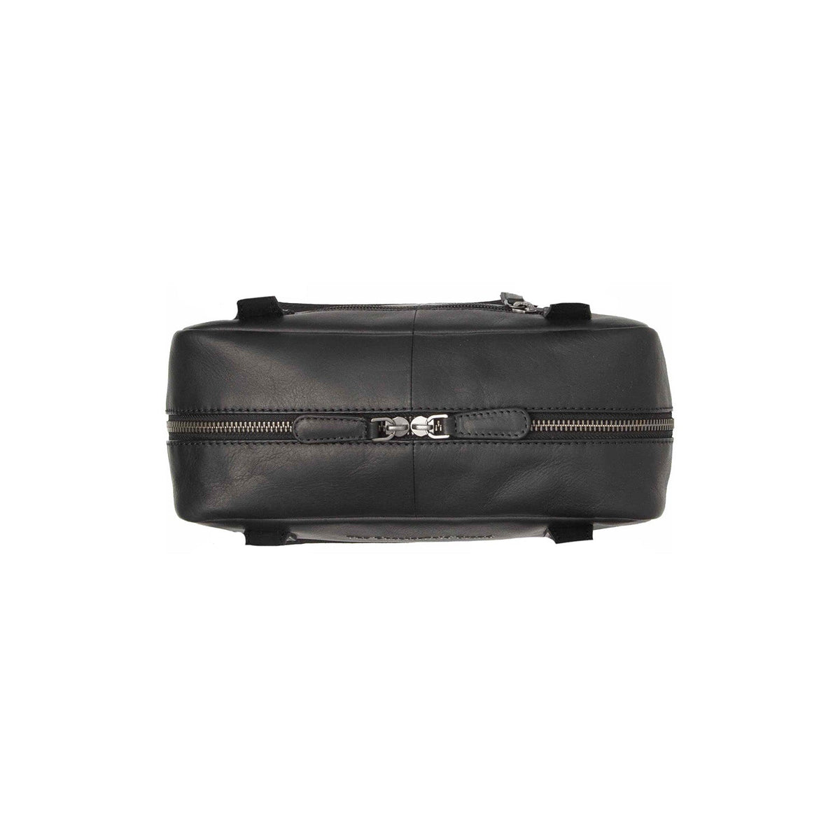 Solid Antique Brass Hardware &amp; Heavy-Duty Dual Zipper Detail on Fenno Full-Grain Leather Shoulder Bag 여성용