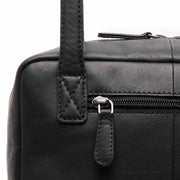 Fenno Full-Grain Leather Shoulder Bag 여성용 - Structured Side Profile Showing Gusset Depth &amp; Expansion Capacity