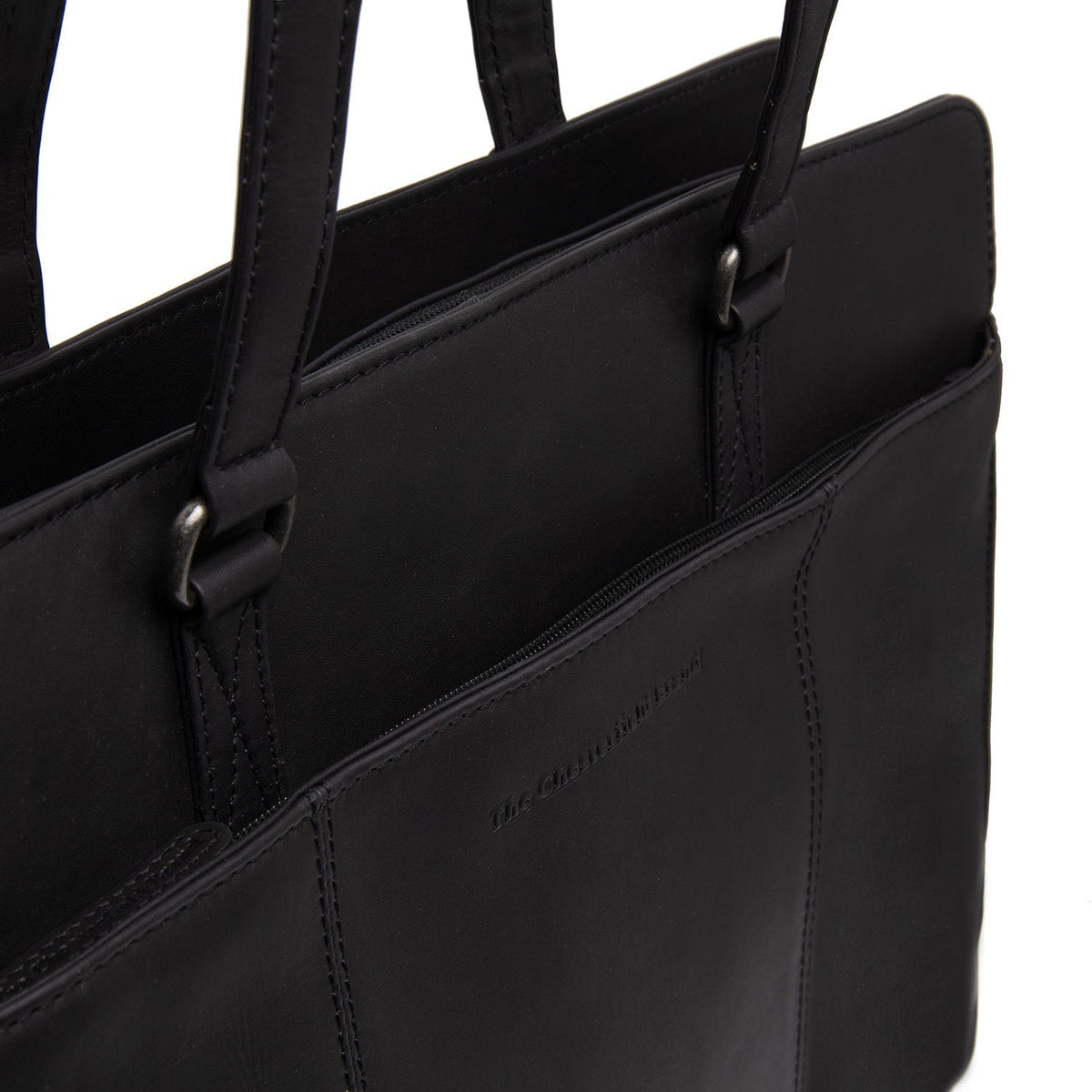 Fidenza Full-Grain Leather Shoulder Bag 여성용 - Structured Side Profile Showing Gusset Depth &amp; Expansion Capacity