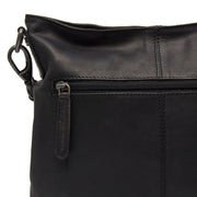Solid Antique Brass Hardware &amp; Heavy-Duty Dual Zipper Detail on Jen Full-Grain Leather Shoulder Bag 여성용