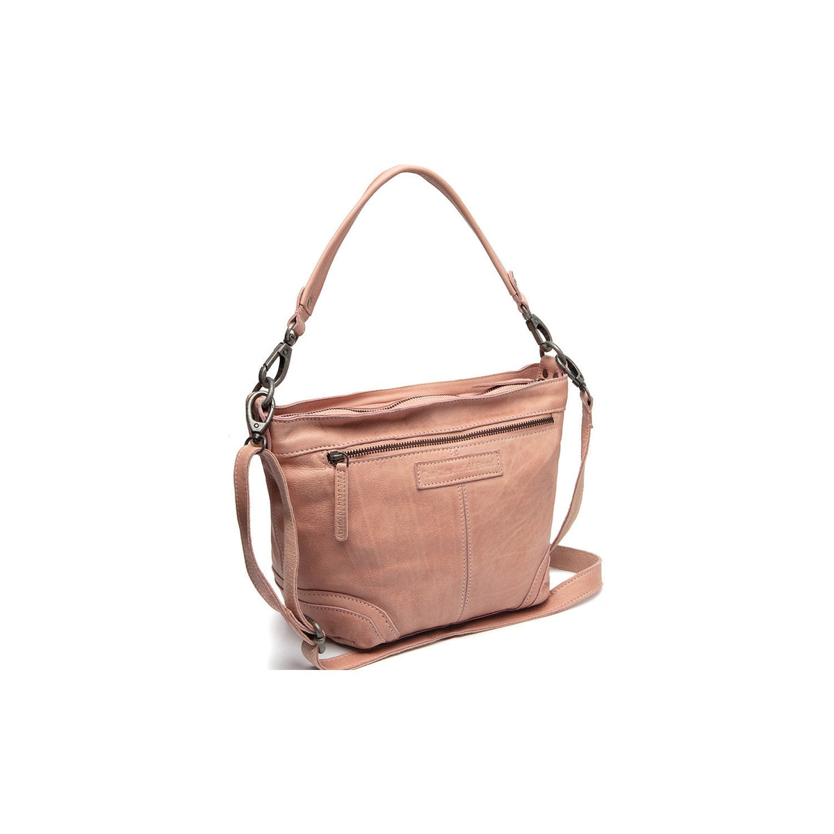 Lucy Full-Grain Leather Shoulder Bag 여성용 in Classic 100% Full-Grain Leather - Full Exterior Front Profile View | Buy Online