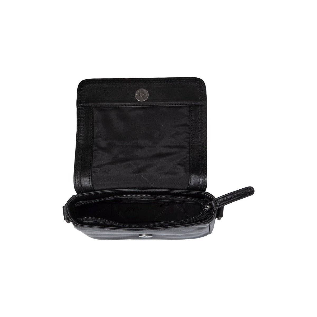 
Solid Antique Brass Hardware & Heavy-Duty Dual Zipper Detail on Marcella 가죽 숄더백
