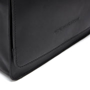 Classic 100% Full-Grain leather Bag - Rear Perspective Showing Reinforced Leather Straps &amp; Stitching