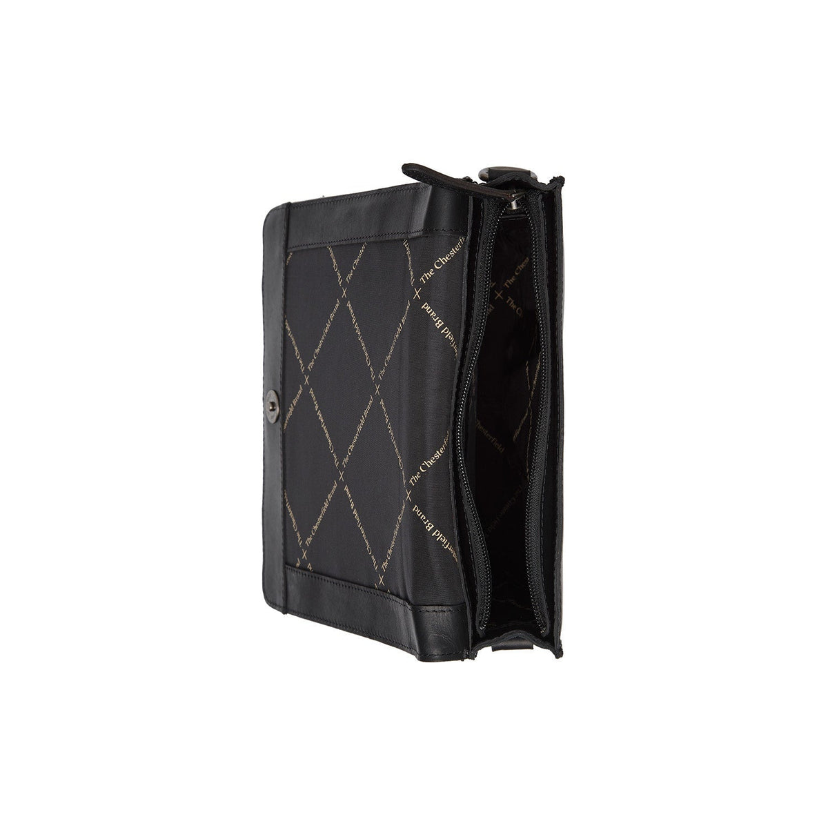 Osuna Full-Grain Leather Shoulder Bag 여성용 - Structured Side Profile Showing Gusset Depth &amp; Expansion Capacity