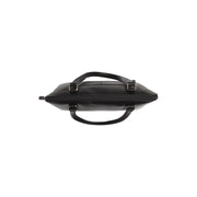 Selvino Full-Grain Leather Shoulder Bag 여성용 - Structured Side Profile Showing Gusset Depth &amp; Expansion Capacity