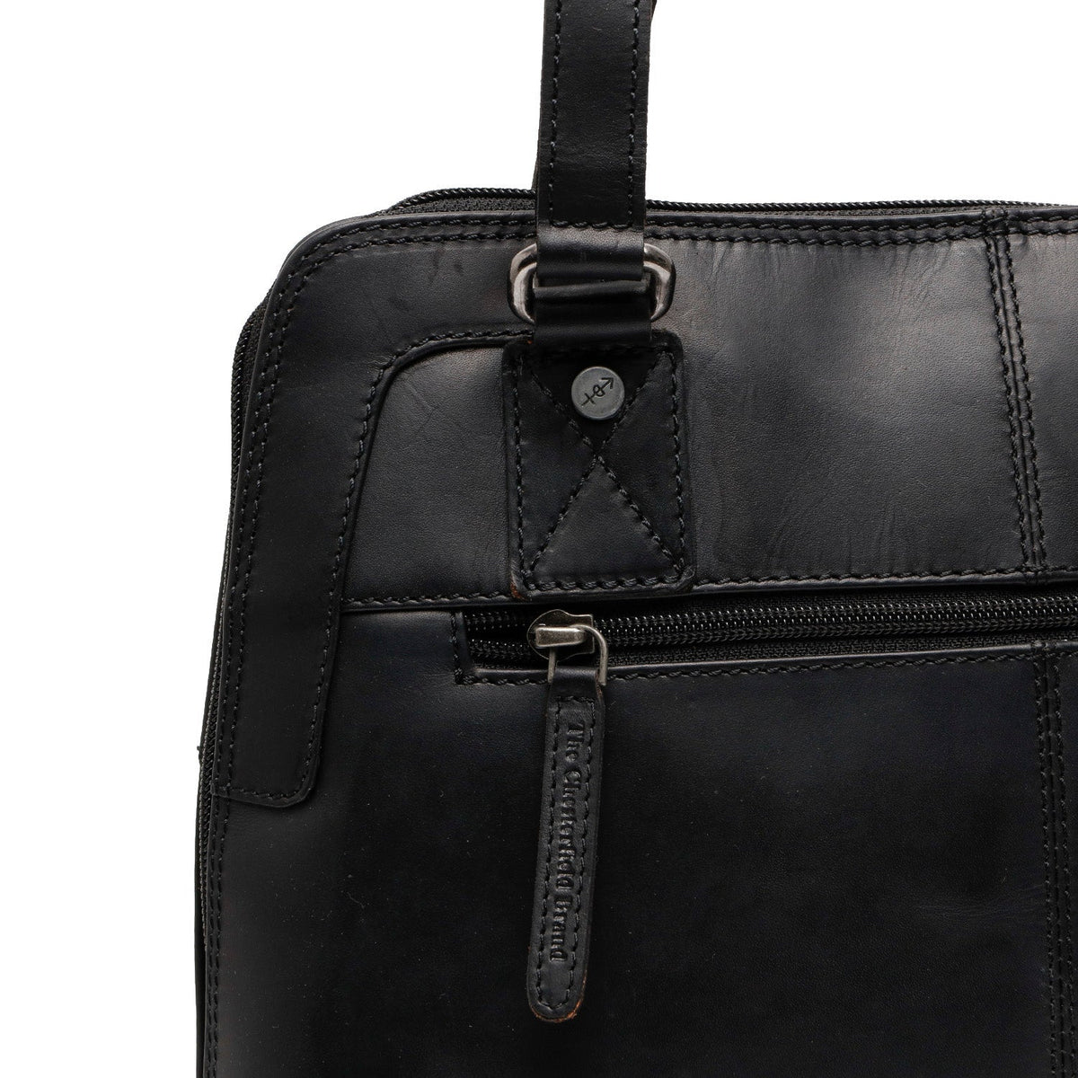 Seron Full-Grain Leather Shoulder Bag 여성용 - Structured Side Profile Showing Gusset Depth &amp; Expansion Capacity