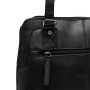 Seron Full-Grain Leather Shoulder Bag 여성용 - Structured Side Profile Showing Gusset Depth &amp; Expansion Capacity