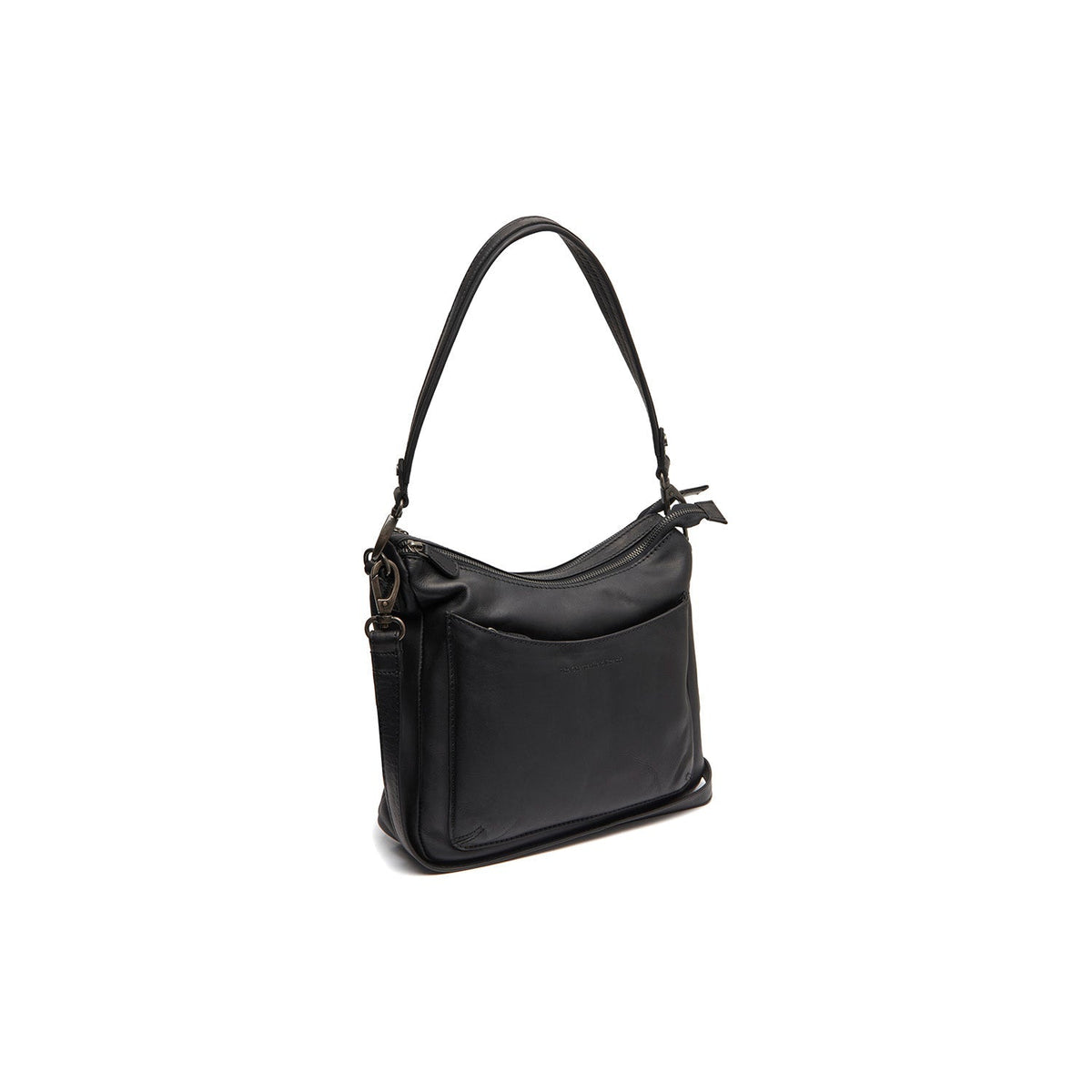 Tivra Full-Grain Leather Shoulder Bag 여성용 in Classic 100% Full-Grain Leather - Full Exterior Front Profile View | Buy Online