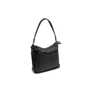 Tivra Full-Grain Leather Shoulder Bag 여성용 in Classic 100% Full-Grain Leather - Full Exterior Front Profile View | Buy Online