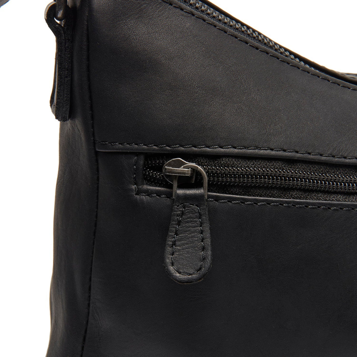 Tivra Full-Grain Leather Shoulder Bag 여성용 - Structured Side Profile Showing Gusset Depth &amp; Expansion Capacity