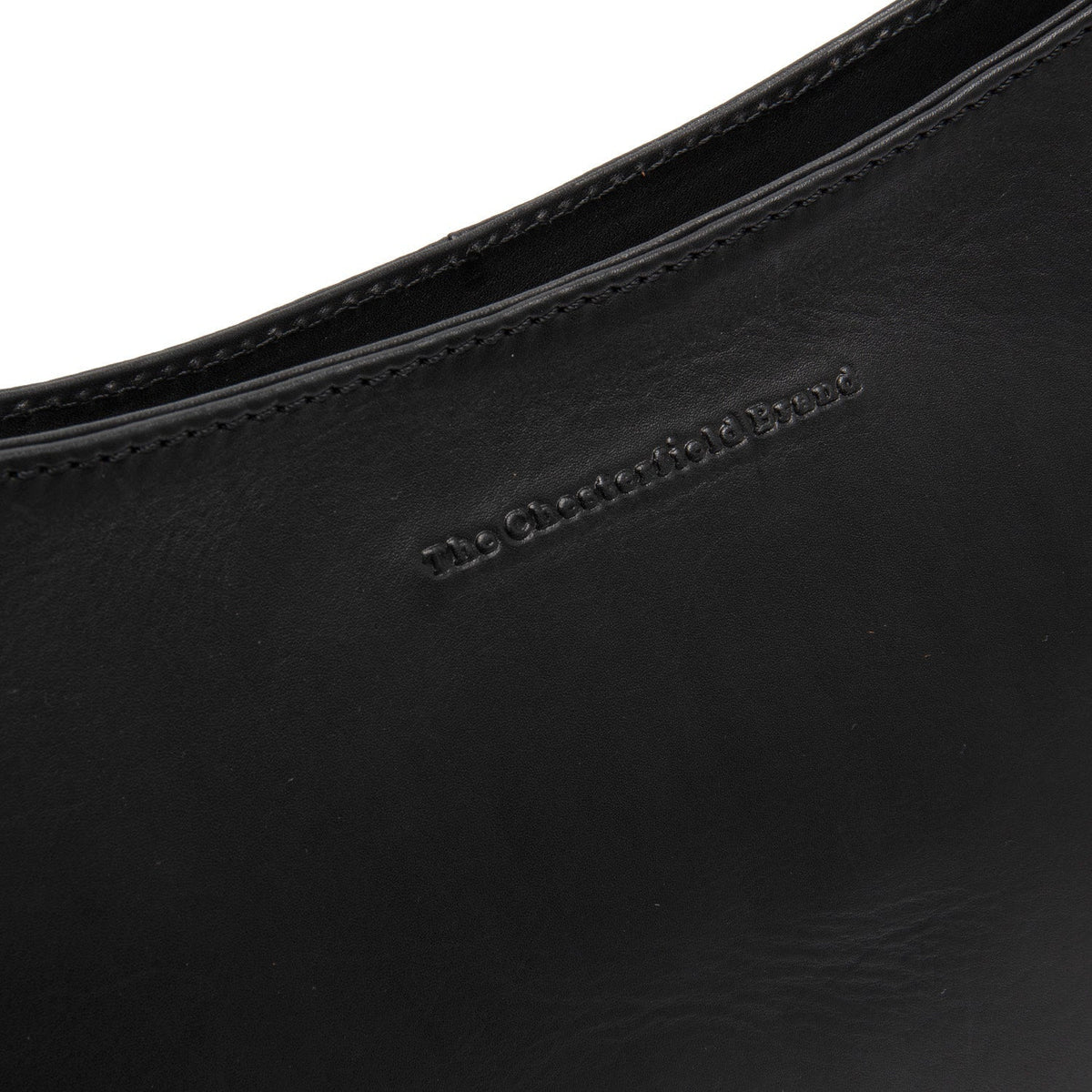 Solid Antique Brass Hardware &amp; Heavy-Duty Dual Zipper Detail on Valentano Full-Grain Leather Shoulder Bag 여성용