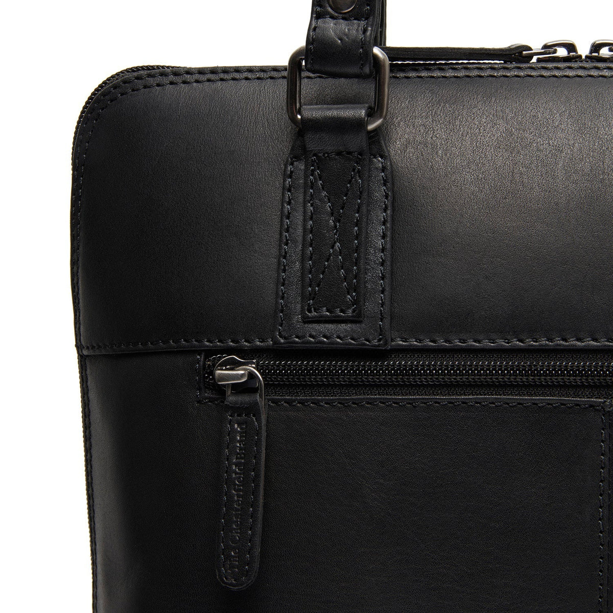 Viamonte Full-Grain Leather Shoulder Bag 여성용 - Structured Side Profile Showing Gusset Depth &amp; Expansion Capacity