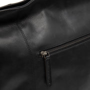 Zira Full-Grain Leather Shoulder Bag 여성용 - Structured Side Profile Showing Gusset Depth &amp; Expansion Capacity