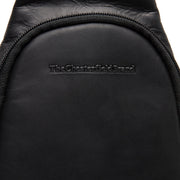 Solid Antique Brass Hardware &amp; Heavy-Duty Dual Zipper Detail on Leather Sling Bag Bowey 여성용