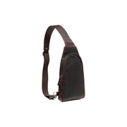 Brown Leather Sling Bag Bowey 여성용, front view