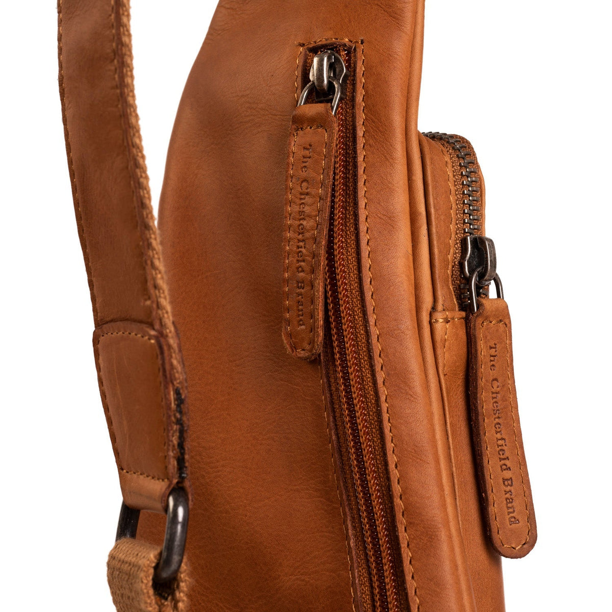 Cognac Leather Sling Bag Logan 여성용, detail view 3