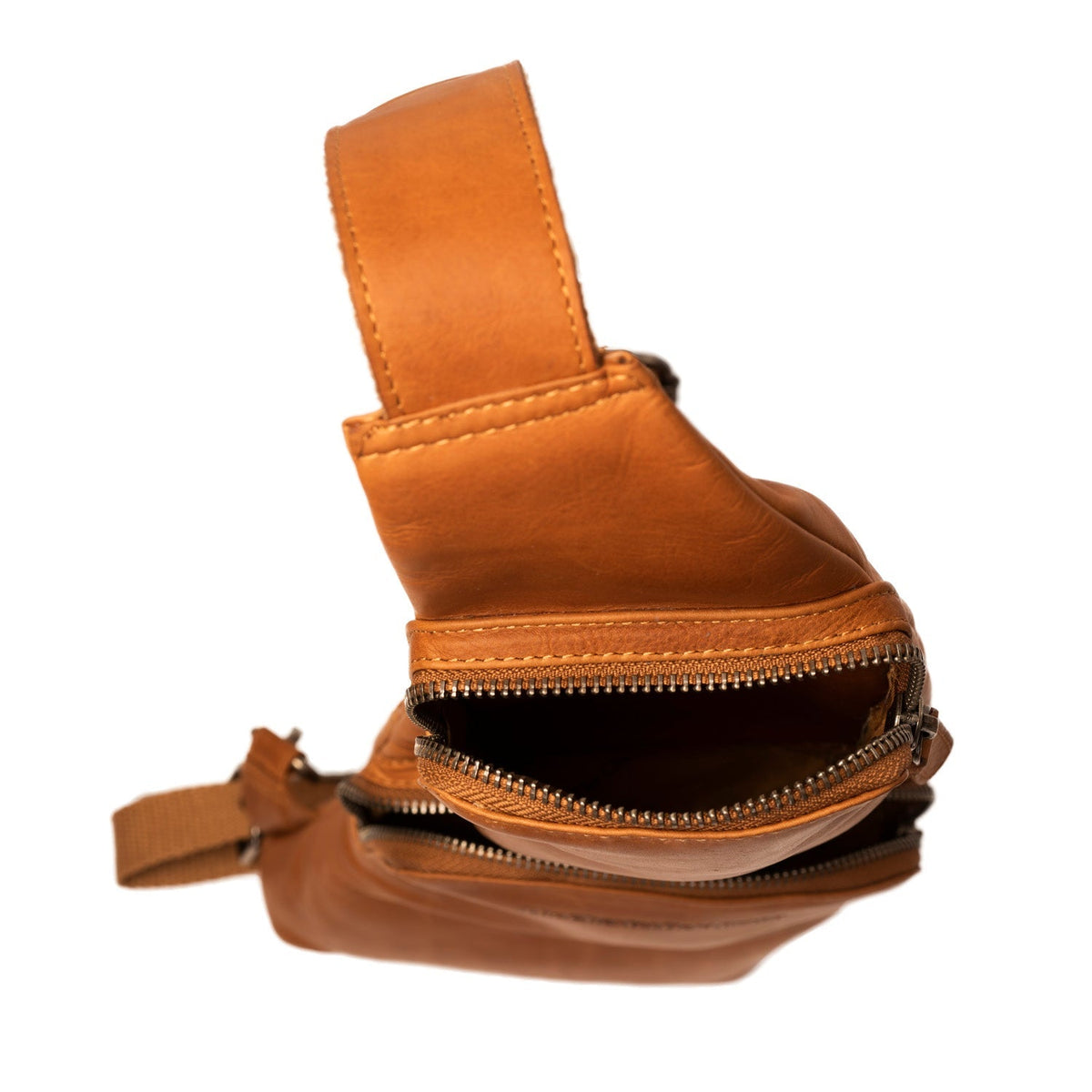 Cognac Leather Sling Bag Logan 여성용, detail view 4