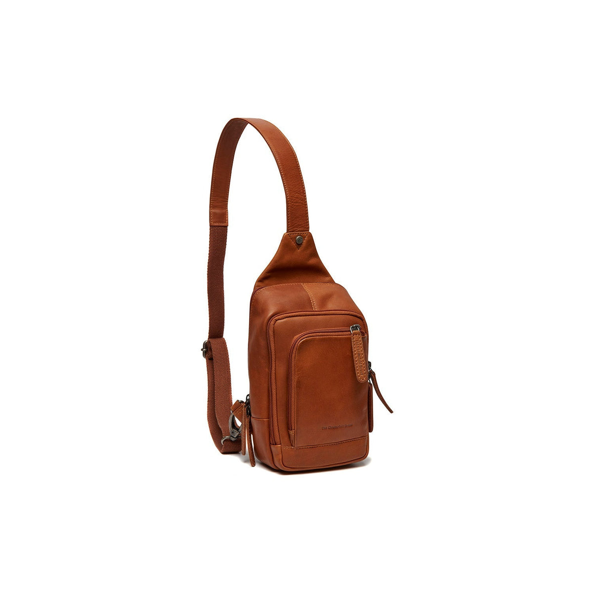 Cognac Leather Sling Bag Riga 여성용, front view