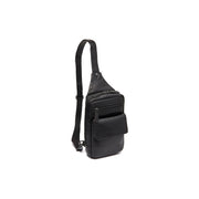 Leather Sling Bag Turelle 여성용 in Classic 100% Full-Grain Leather - Full Exterior Front Profile View | Buy Online