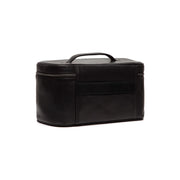Tailored Rib Cuffs &amp; Hem Craftsmanship Construction Detail on Limone Full-Grain Leather Toiletry Bag 여성용