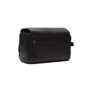 Tailored Rib Cuffs &amp; Hem Craftsmanship Construction Detail on Rosario Full-Grain Leather Toiletry Bag 여성용