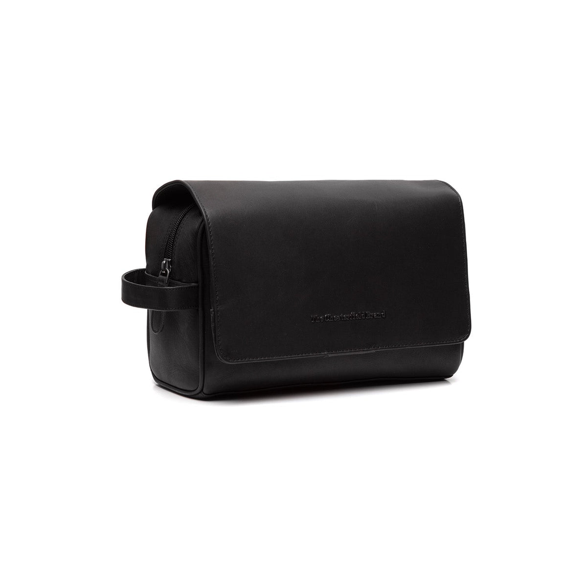 Rosario Full-Grain Leather Toiletry Bag 여성용 in Classic 100% Full-Grain Leather - Front Profile View &amp; Tailored Silhouette | Buy Online