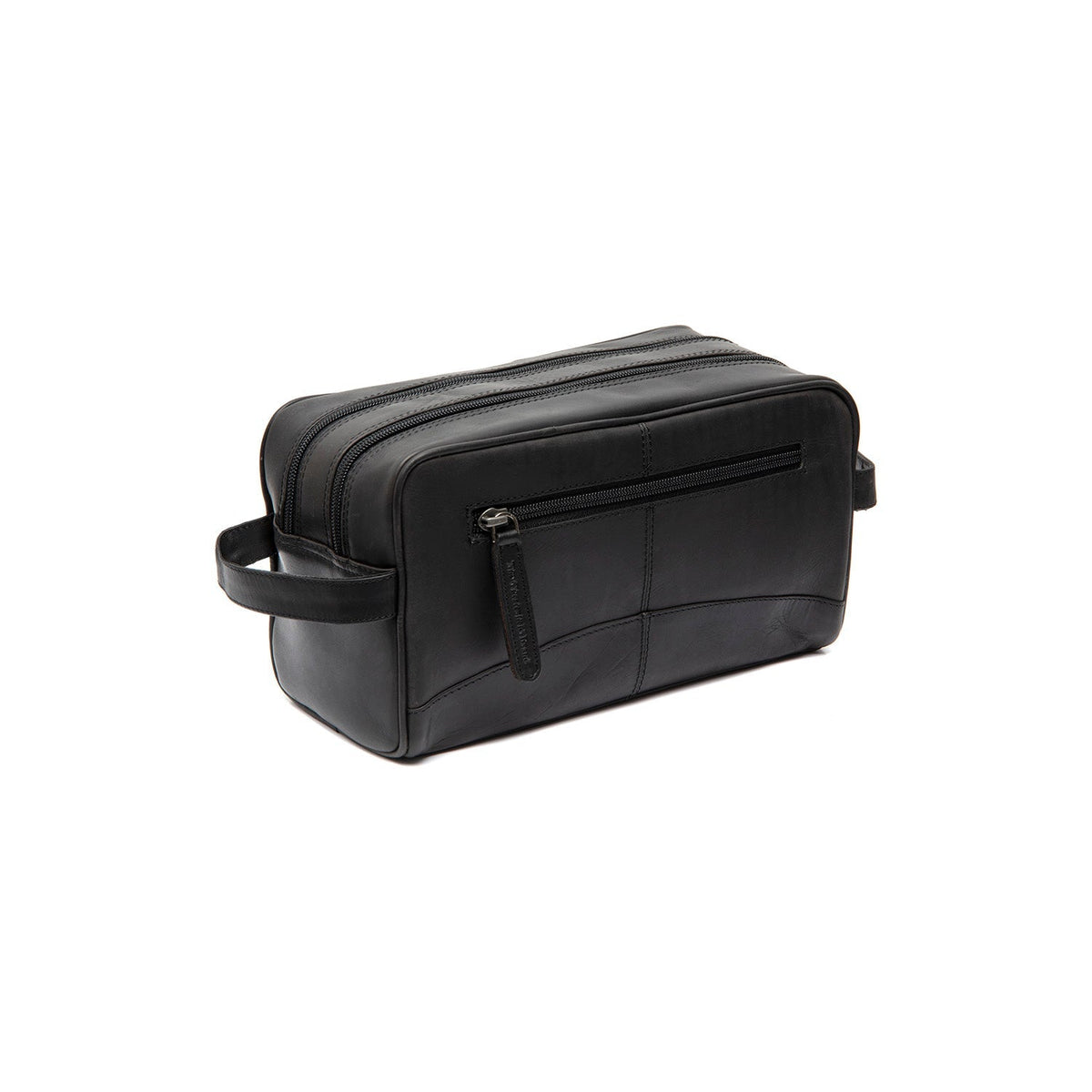 Styled Fit Perspective of Stacey Full-Grain Leather Toiletry Bag 여성용 on Model - Natural Daylight Drape