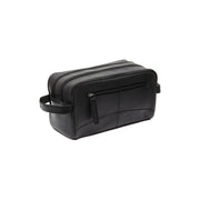 Styled Fit Perspective of Stacey Full-Grain Leather Toiletry Bag 여성용 on Model - Natural Daylight Drape