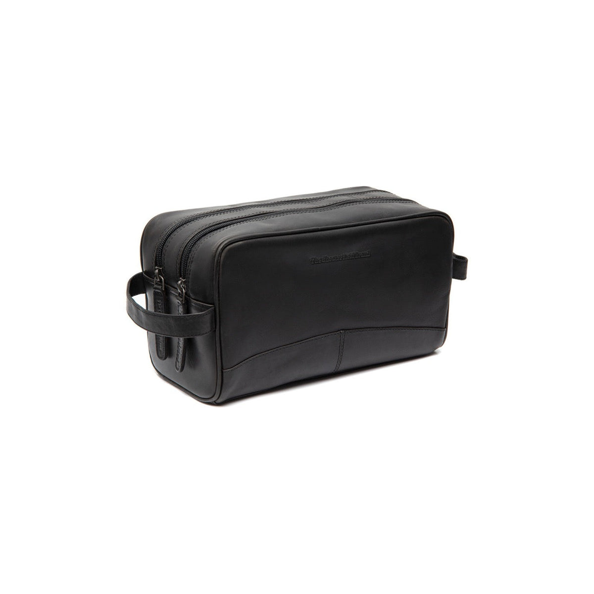 Stacey Full-Grain Leather Toiletry Bag 여성용 in Classic 100% Full-Grain Leather - Front Profile View &amp; Tailored Silhouette | Buy Online