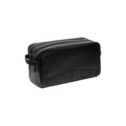 Stefan Full-Grain Leather Toiletry Bag 여성용 in Classic 100% Full-Grain Leather - Front Profile View &amp; Tailored Silhouette | Buy Online