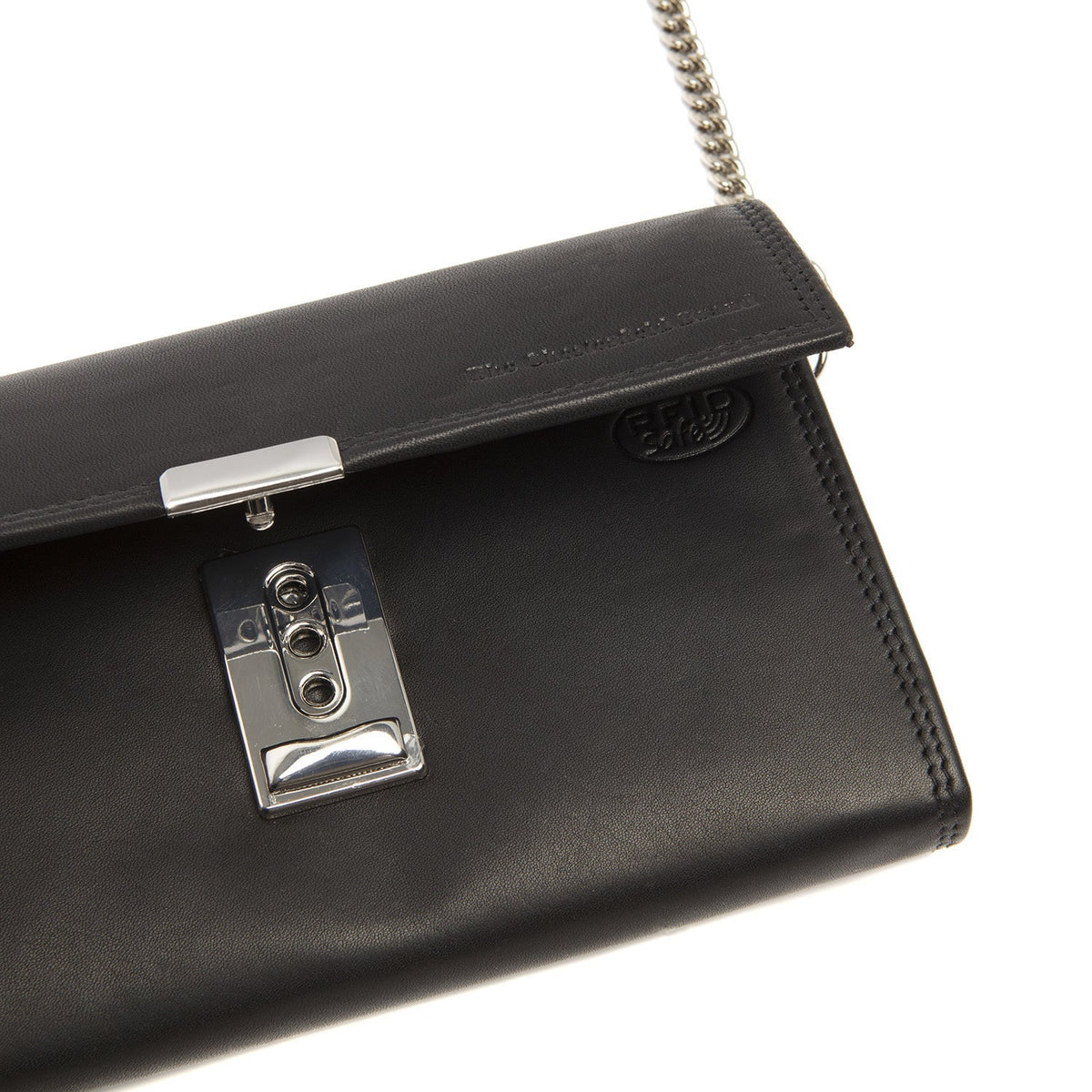 Elba Full-Grain Leather Waiter Wallet 여성용 - Structured Side Profile Showing Gusset Depth &amp; Expansion Capacity