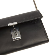 Elba Full-Grain Leather Waiter Wallet 여성용 - Structured Side Profile Showing Gusset Depth &amp; Expansion Capacity