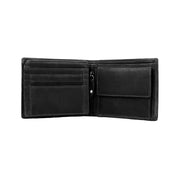 Alvina Full-Grain Leather Wallet 남성용 - Structured Side Profile Showing Gusset Depth &amp; Expansion Capacity