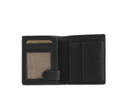 Solid Antique Brass Hardware &amp; Heavy-Duty Dual Zipper Detail on Carl Full-Grain Leather Wallet 남성용