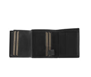 Carl Full-Grain Leather Wallet 남성용 - Structured Side Profile Showing Gusset Depth &amp; Expansion Capacity