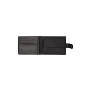 Solid Antique Brass Hardware &amp; Heavy-Duty Dual Zipper Detail on Curtis Full-Grain Leather Wallet 남성용