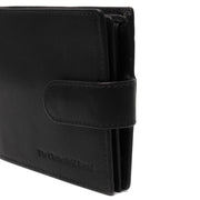 Curtis Full-Grain Leather Wallet 남성용 - Structured Side Profile Showing Gusset Depth &amp; Expansion Capacity