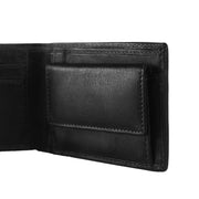 Enzo Full-Grain Leather Wallet 남성용 - Structured Side Profile Showing Gusset Depth &amp; Expansion Capacity