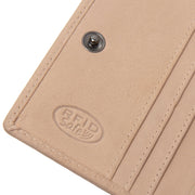 Floren Full-Grain Leather Wallet 여성용 - Structured Side Profile Showing Gusset Depth &amp; Expansion Capacity