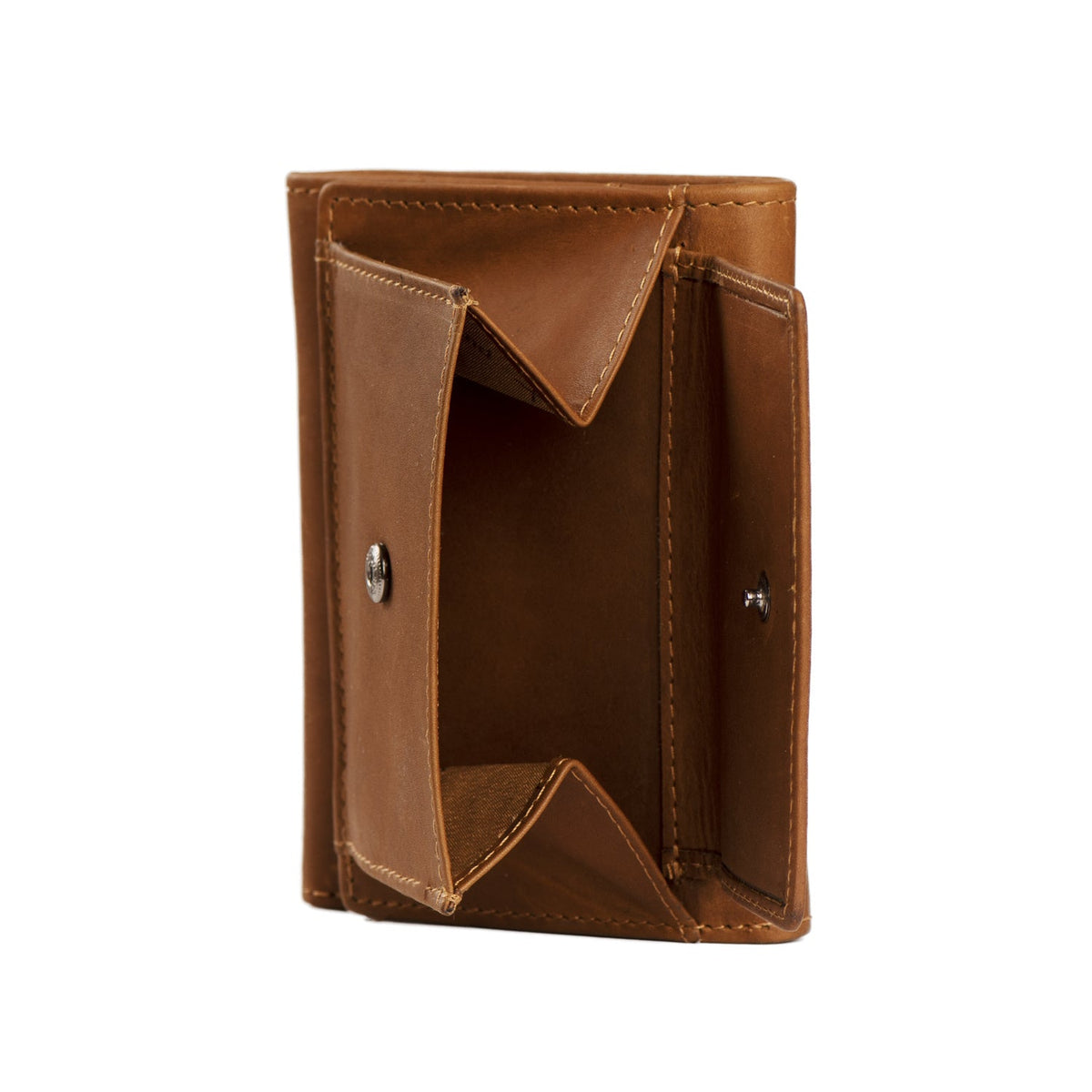 Solid Antique Brass Hardware &amp; Heavy-Duty Dual Zipper Detail on Harthoft Full-Grain Leather Wallet 여성용