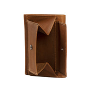 Solid Antique Brass Hardware &amp; Heavy-Duty Dual Zipper Detail on Harthoft Full-Grain Leather Wallet 여성용