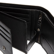 Hendrick Full-Grain Leather Wallet 남성용 - Structured Side Profile Showing Gusset Depth &amp; Expansion Capacity