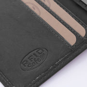 Solid Antique Brass Hardware &amp; Heavy-Duty Dual Zipper Detail on Hereford Full-Grain Leather Wallet 남성용