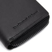 Solid Antique Brass Hardware &amp; Heavy-Duty Dual Zipper Detail on Lenwick Full-Grain Leather Wallet 여성용