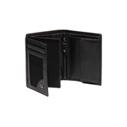 Solid Antique Brass Hardware &amp; Heavy-Duty Dual Zipper Detail on Leroy Full-Grain Leather Wallet 남성용