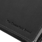 Solid Antique Brass Hardware &amp; Heavy-Duty Dual Zipper Detail on Marion Full-Grain Leather Wallet 남성용