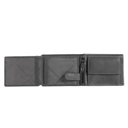 Marion Full-Grain Leather Wallet 남성용 - Structured Side Profile Showing Gusset Depth &amp; Expansion Capacity