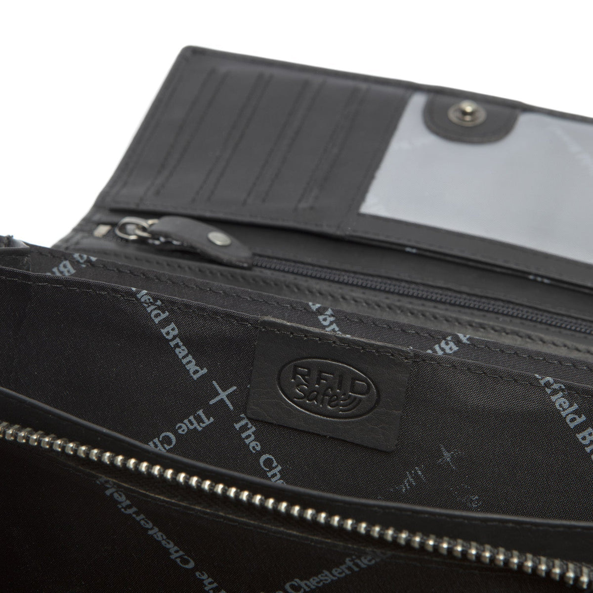 Mirthe Full-Grain Leather Wallet 여성용 - Structured Side Profile Showing Gusset Depth &amp; Expansion Capacity